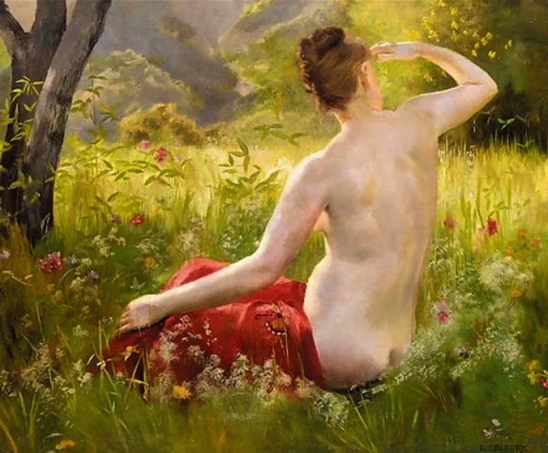 Nudo in un paesaggio estivo